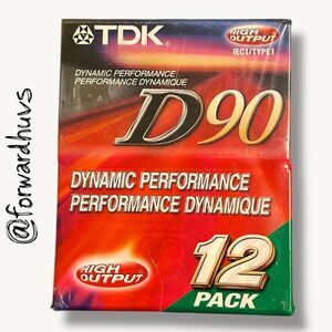 TDK D90 Cassette Tapes 12 Pack